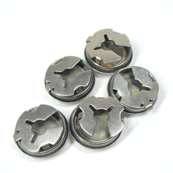 5 Silver Button Covers Vintage Geometric Southwestern 3/4" Round - Picture 5 of 7